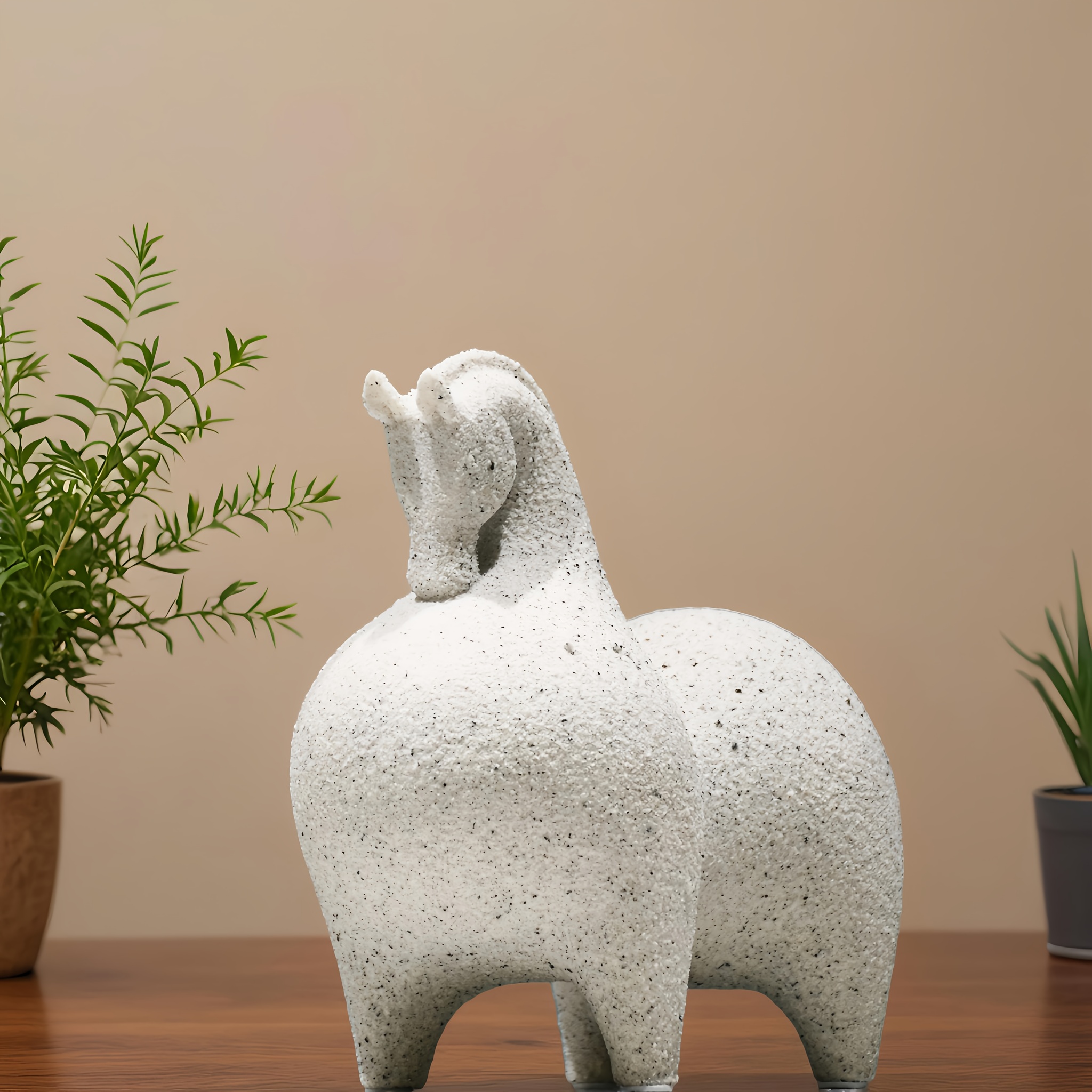 Abstract Horse Decorative Ornament, Christmas Gift, Sandstone Effect Abstract Art Decor for Living Room, Office, Home Decoration, Holiday Gift