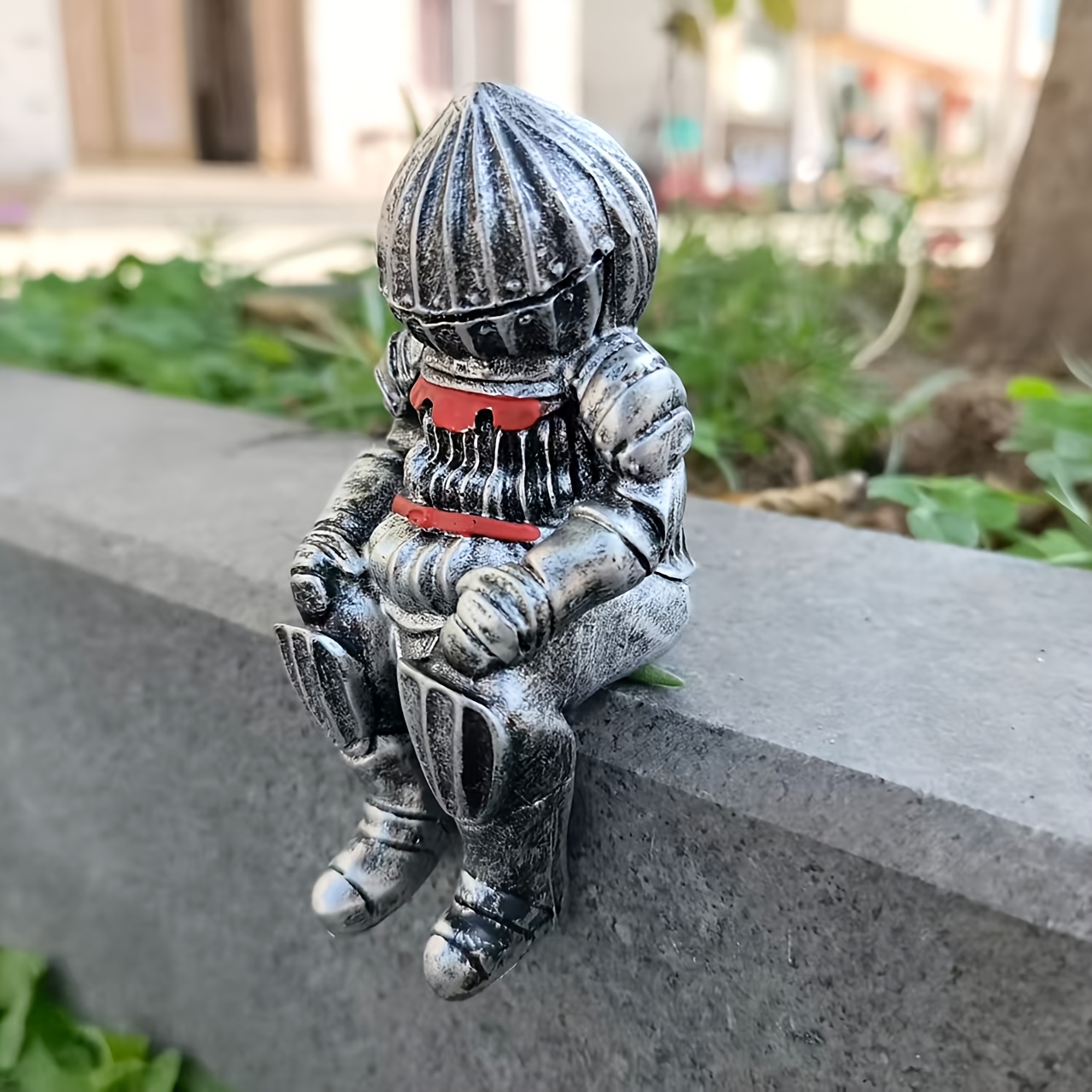 1pc, Retro Armor Knight Guard Resin Ornaments, Home Statues, Suitable For Desktop Porch Home Decoration Ornaments