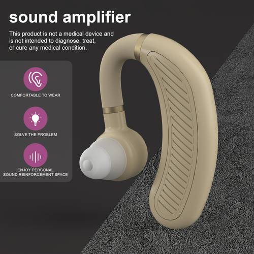 1pc usb rechargeable hearing amplifier with lithium battery abs suitable for smartphones tablets portable sound enhancer for tv phone calls for durable for devices