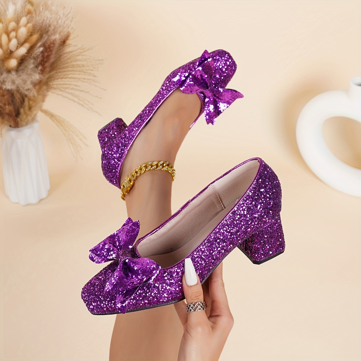 Glitter Purple High Heels For Kids Purple Glitter Heels Sold On