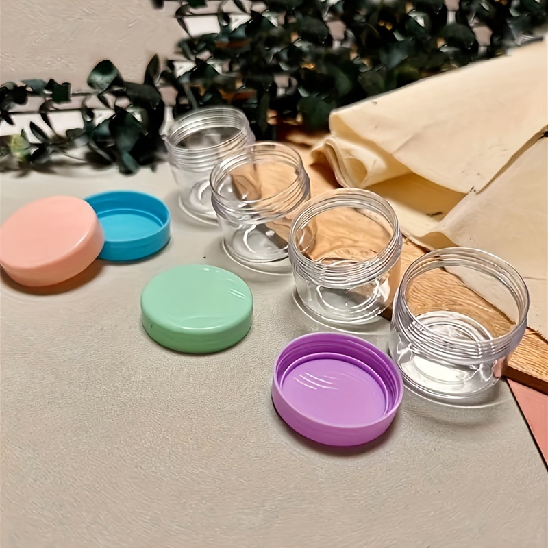 

4pcs Leak-proof Travel Cream Jars - 20g Refillable & Portable Toiletry Containers With For Lotion & Makeup, Plastic, Hand Washable