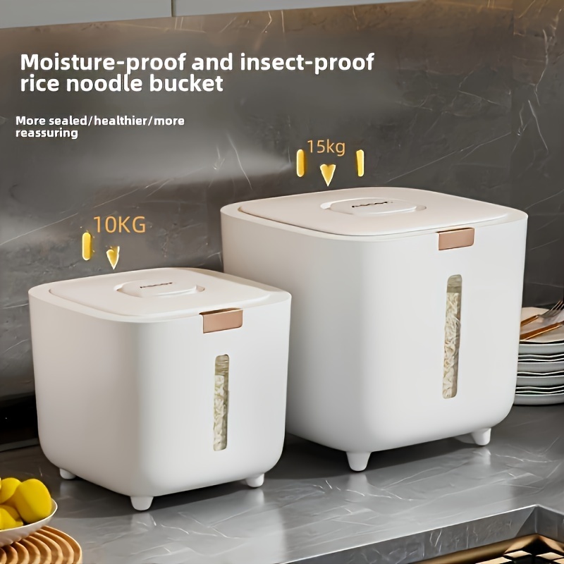 

Premium Airtight Rice Dispenser - Insect & Moisture Proof, Food-grade Plastic Storage Container For Rice And Flour