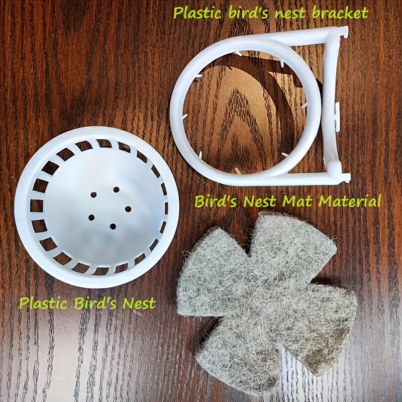 1pc Padded Nest, Plastic Nest With Bracket And Nesting Material Pads, Suspended Nest, Nest, Plastic Nest, Durable And Comfortable, Detachable Nest