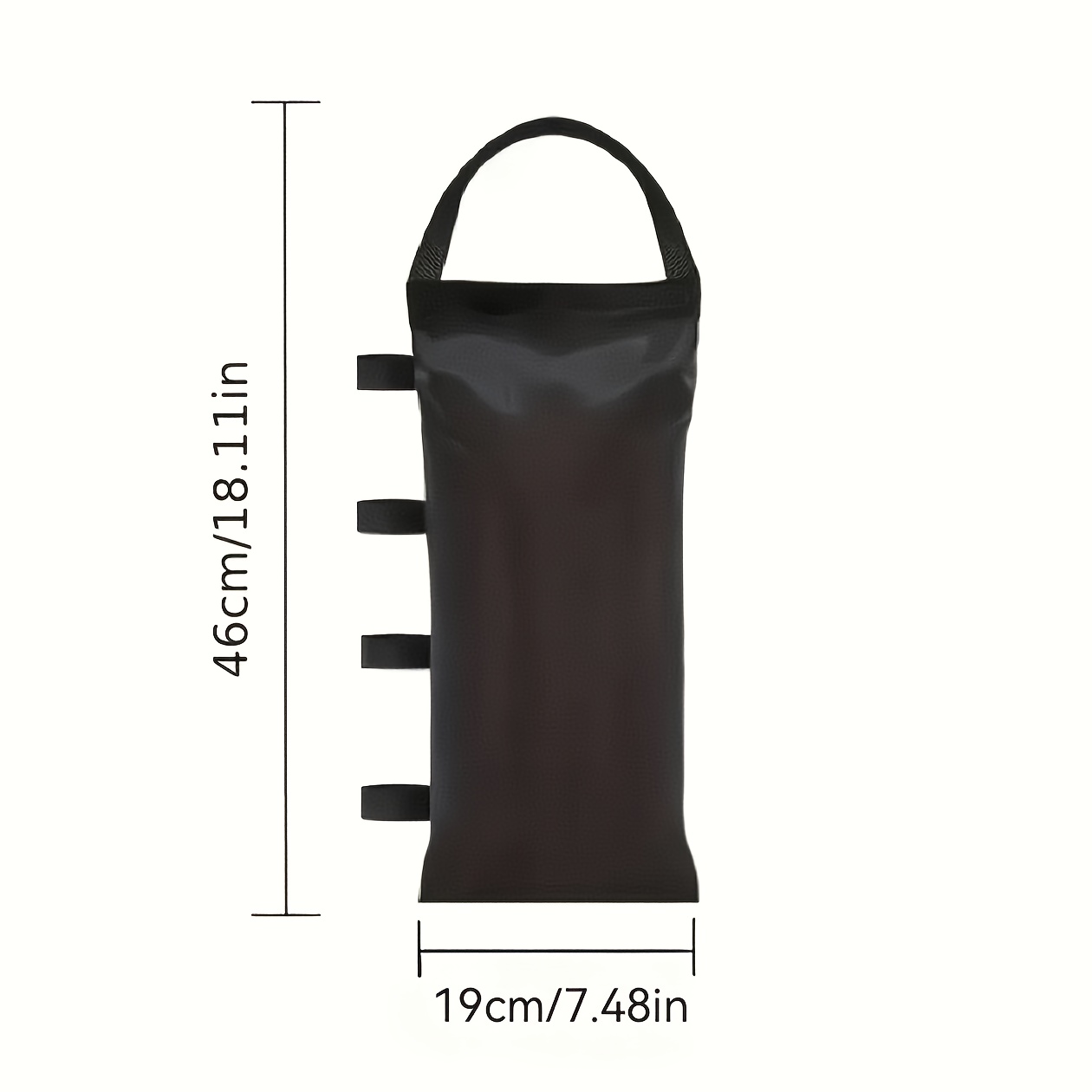 4pcs Heavy-Duty Outdoor Canopy Weights - Durable Polyester, Black, Windproof Sandbags for Sun Shelters & Picnics