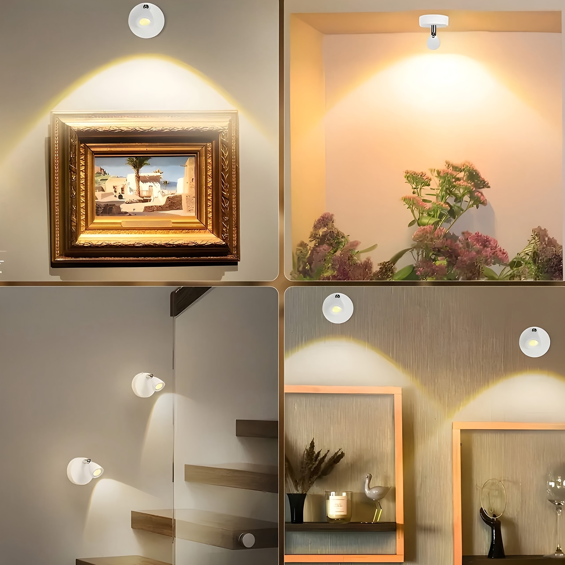 Wireless Spotlight Indoor with Three-Color Light for Display