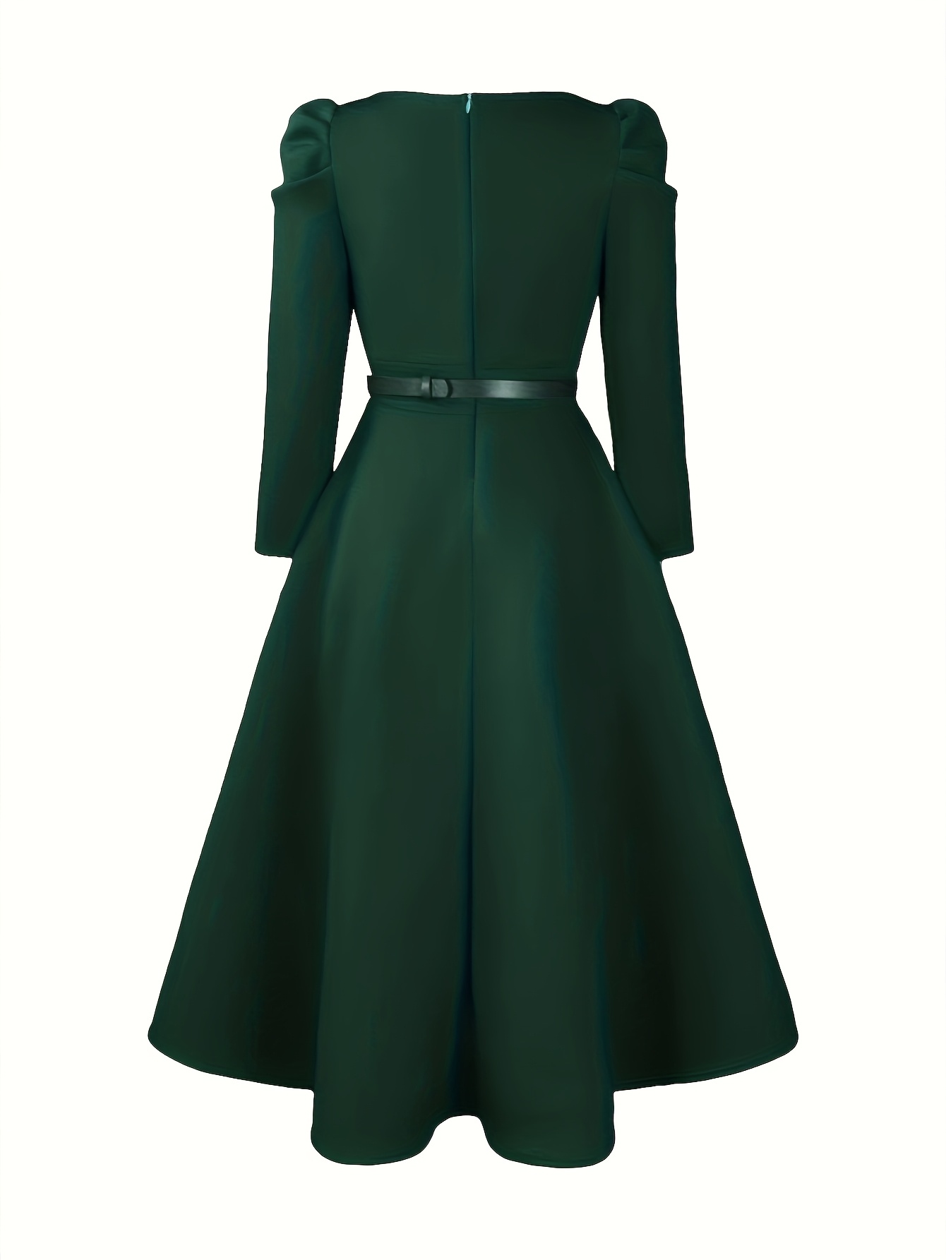 knee length dresses for ladies Alia Long sleeves bubble skirt dress/Romper main image 1