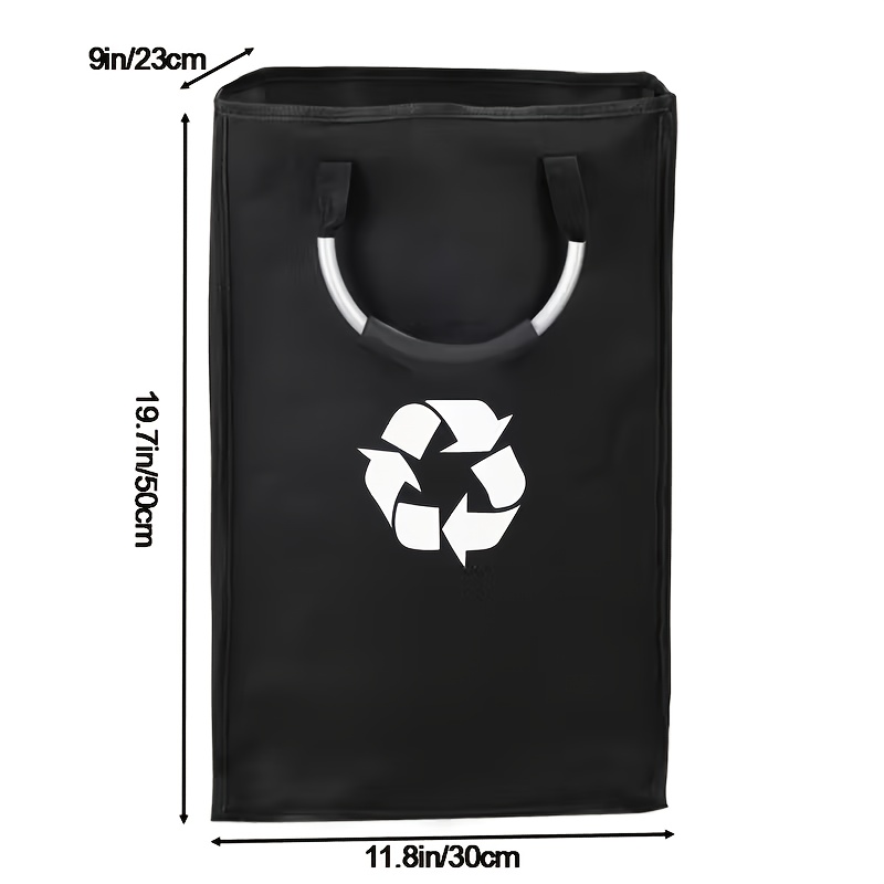 Recycling Bin For Kitchen 26 Gallon 100l, Indoor Recycle Bins With Lid, Access, Sorting Cards For Paper Plastic Glass Metal, Collapsible Bin