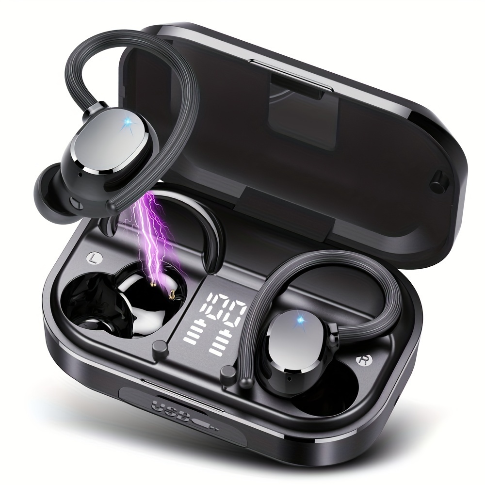 Auriculares inalámbricos, auriculares Bluetooth 5.3 con 4 micrófonos,  auriculares intraurales de graves profundos, cancelación de ruido ENC