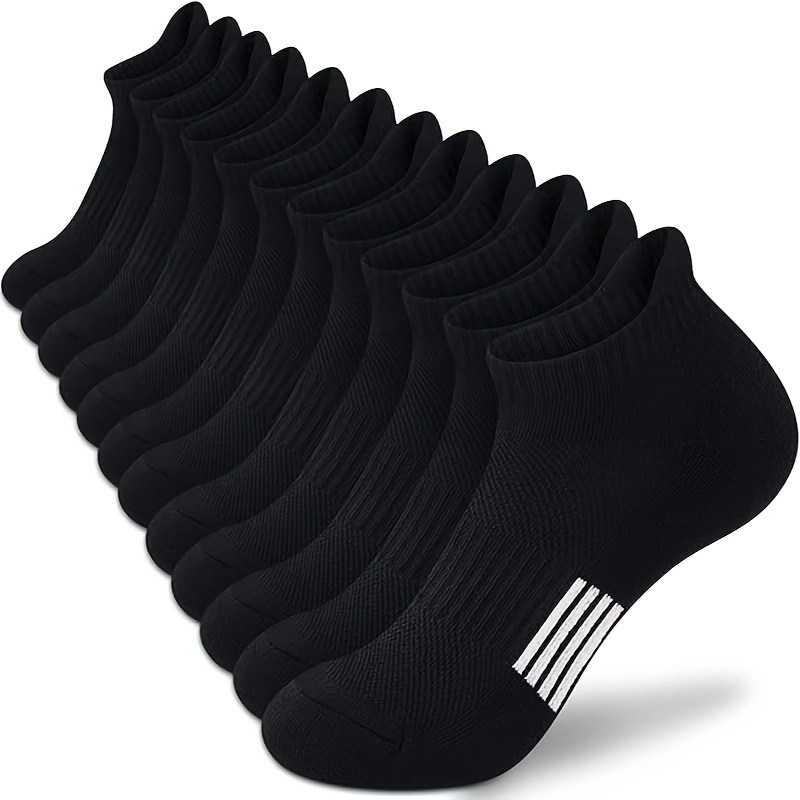 TEMU 6 Pairs Women's Athletic Running Socks With Absorption & Cushioning - Heavy, Fit Ankle Suitable For, Gym, Sneakers - Plain Color Socks (hand