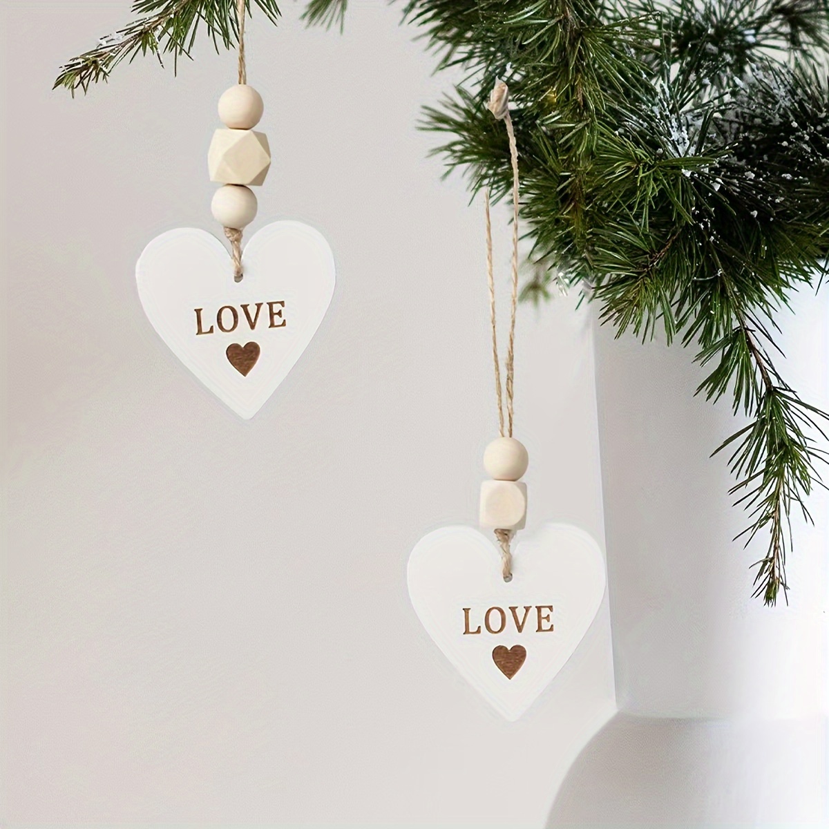 

1 Set Wooden Hanging Ornaments - No Required, Featherless, For , Christmas Tree, Decoration, 's Day