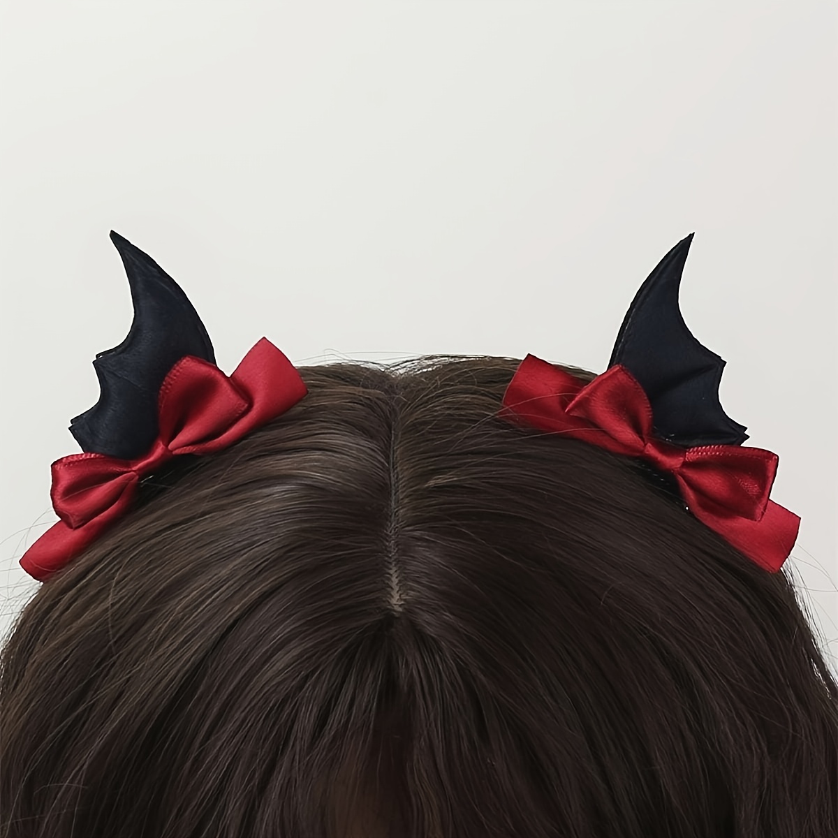 Halloween 2pcs Wings Bowknot Women's Decorative Headwear Hair Additions Halloween Back To Holiday Dress Up Hair Clips