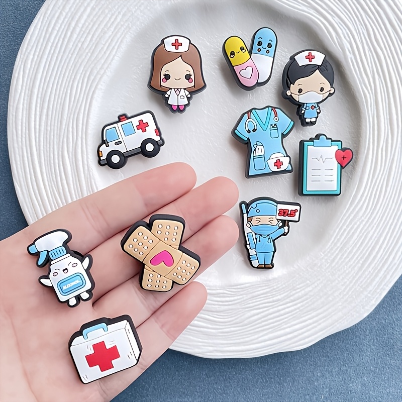 Crocs Charms Nursing Jibbitz NIN Shoe Charms (2 Pack