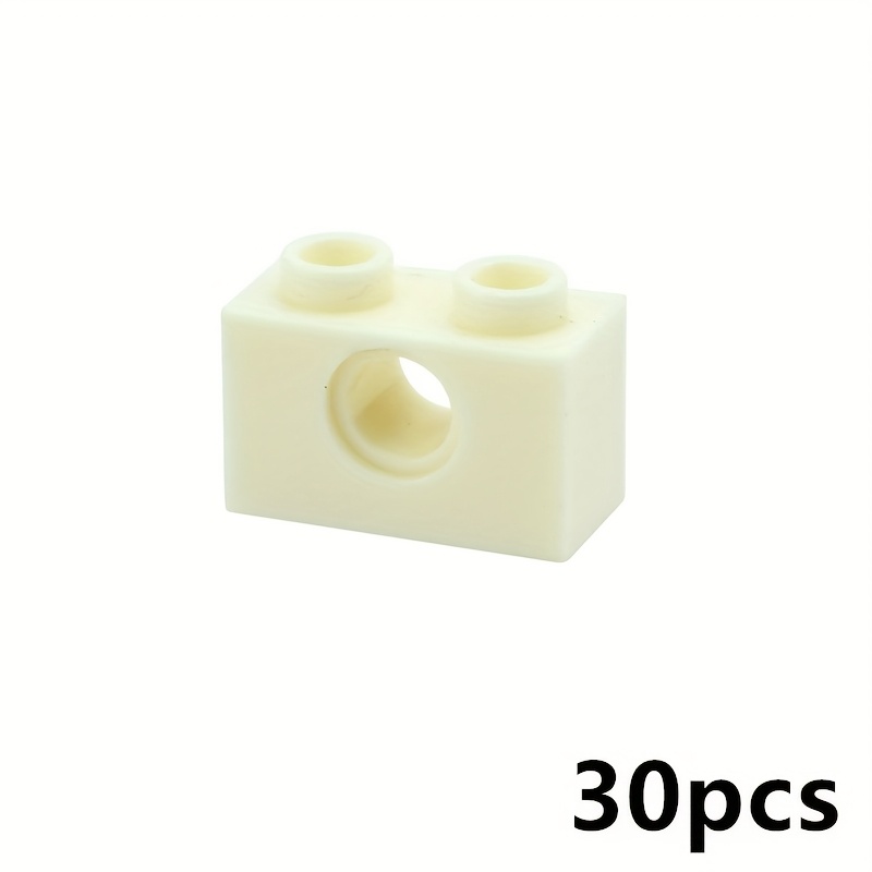 30pcs Building Blocks 1x2 with Hole Thick Classic Kids DIY Toy