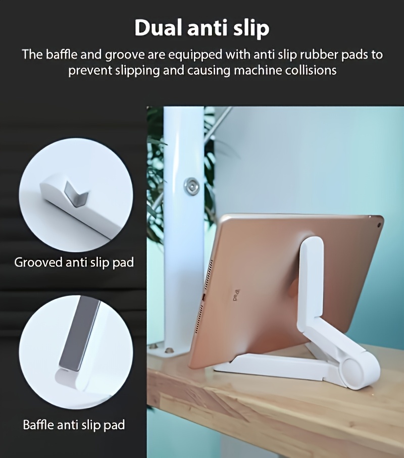 Soporte Ajustable para Tableta con Diseño Plegable en Forma de A y Base Antideslizante - Soporte Resistente Compatible con iPad e iPhone, Con Ventosa Adhesiva, Altura Regulable, Ideal Para Usar En Casa, Oficina o Viajes. Portátil Y Robusto: Cumple Incluso El Modelo 12.9 Pulgadas (2017-2024) De IPad Pro/Air/Mini. ¡Accesorio Moderno!S Soporte Ajustable para Tableta,Soporte para Tableta de Alto Rendimiento,Soporte de Almohada para Tablet,Soporte para Tableta Bonito,