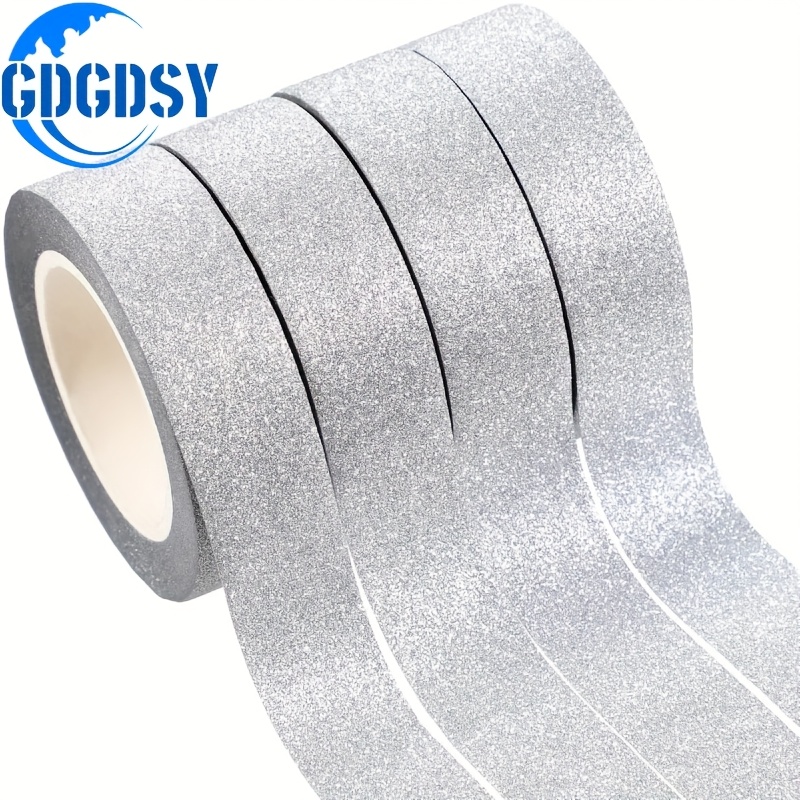 E-shop 4 Rollen Funkelnder Goldener Glitzer Washi Tape - Ideal für Bastelarbeiten, Fotoalben und Scrapbooking, Journal, Planer, Geschenkverpackung