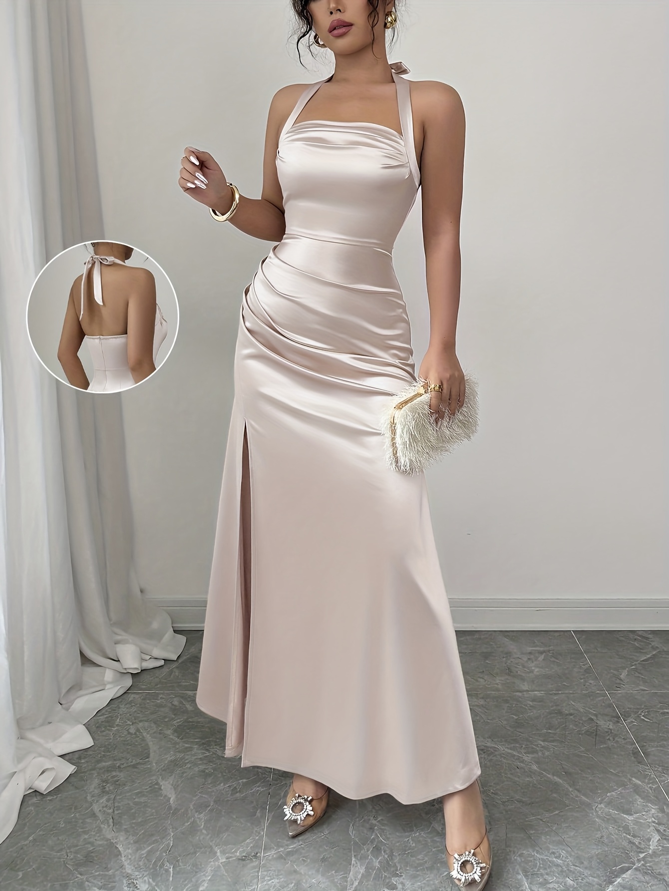 bust tie bodycon ruched dress Front Tie Ruched Dress in Hot Pink