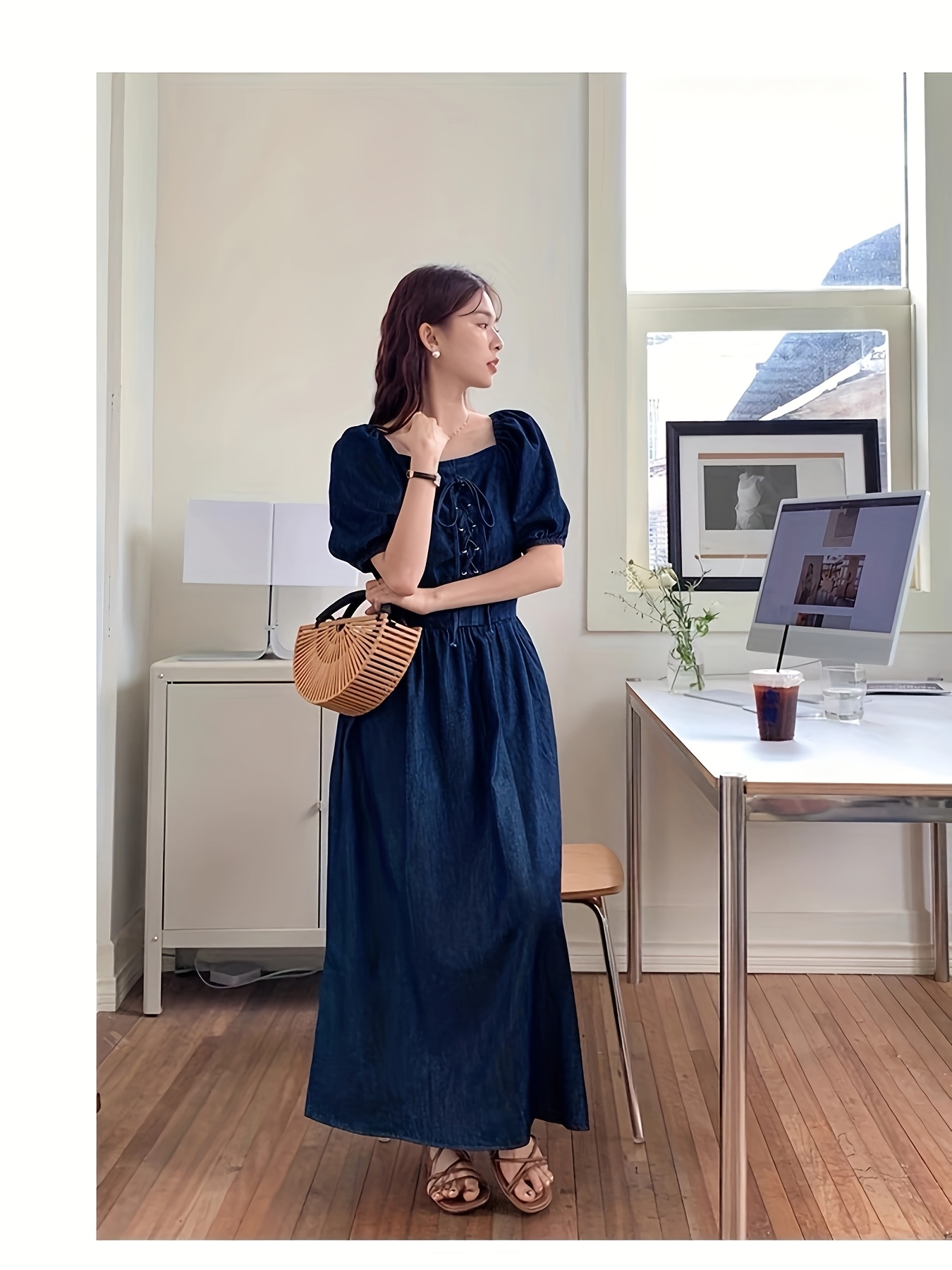 denim button dress Rolla's :: Mara Button Down Denim Midi Dress in Deep Blue Wash – HANNAH-ANNA
