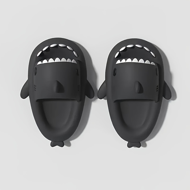 boys girls cloud shark slides kids big kid cute slippers   thick sole shark sandals shark shoes non slip for kids outdoor indoor summer Product details 4