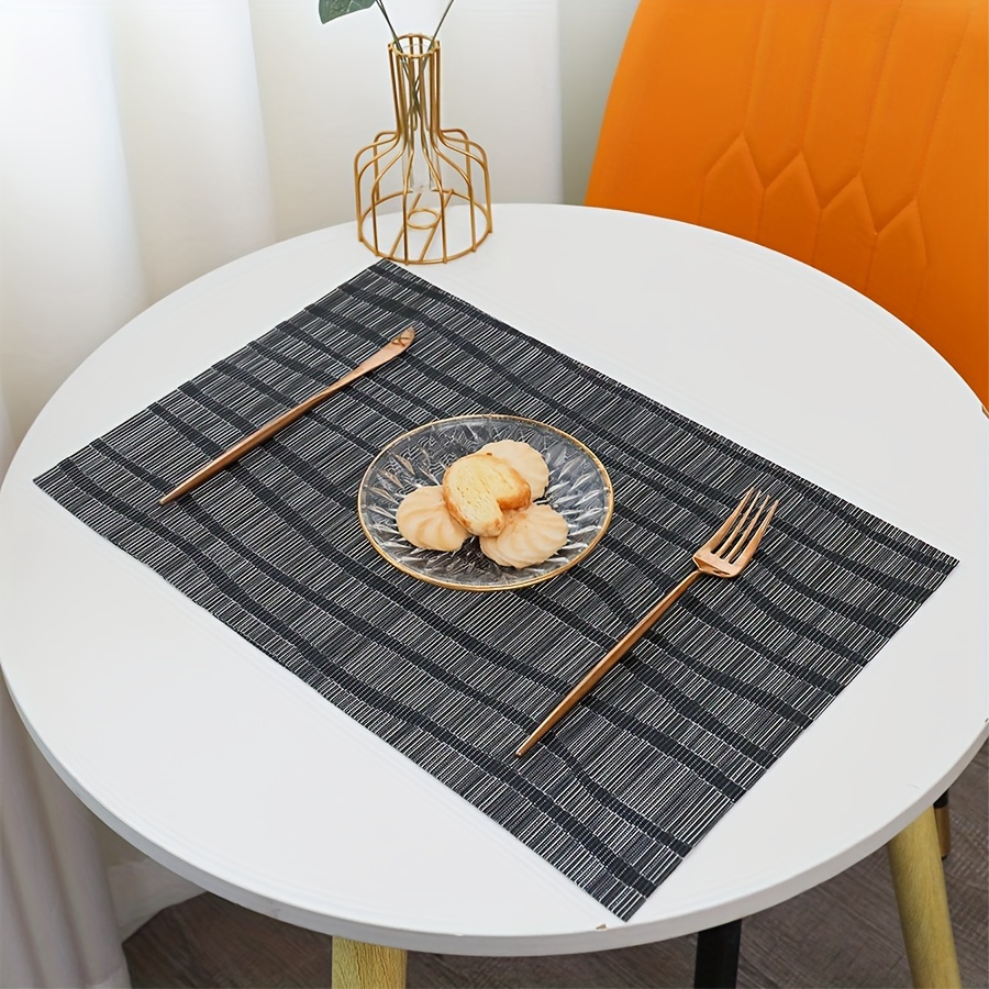 square pvc placemat non slip heat resistant table mat dining - Temu Canada