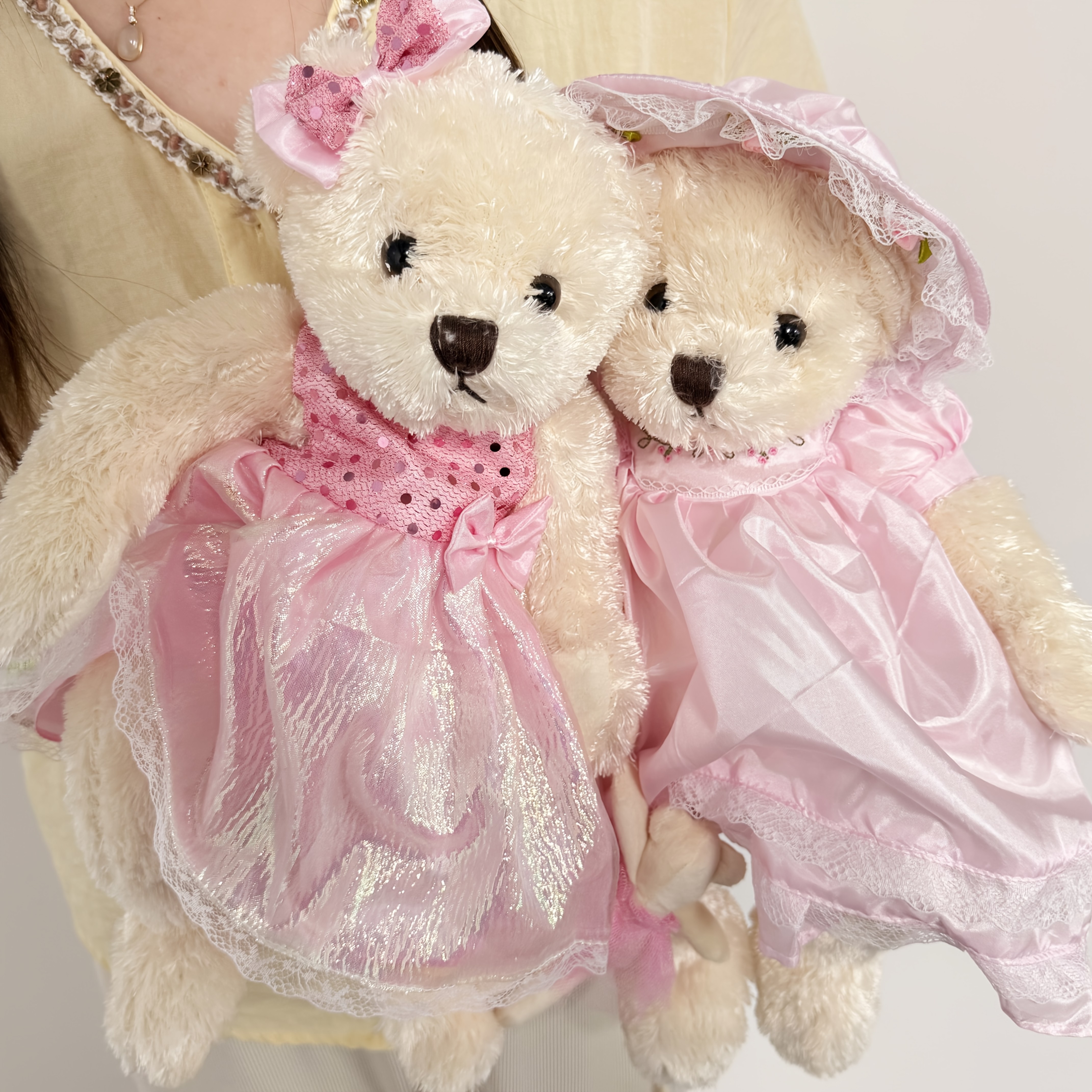 white christmas dresses Teddy Bear With Enchanted Forest Dress And Baby main image 0