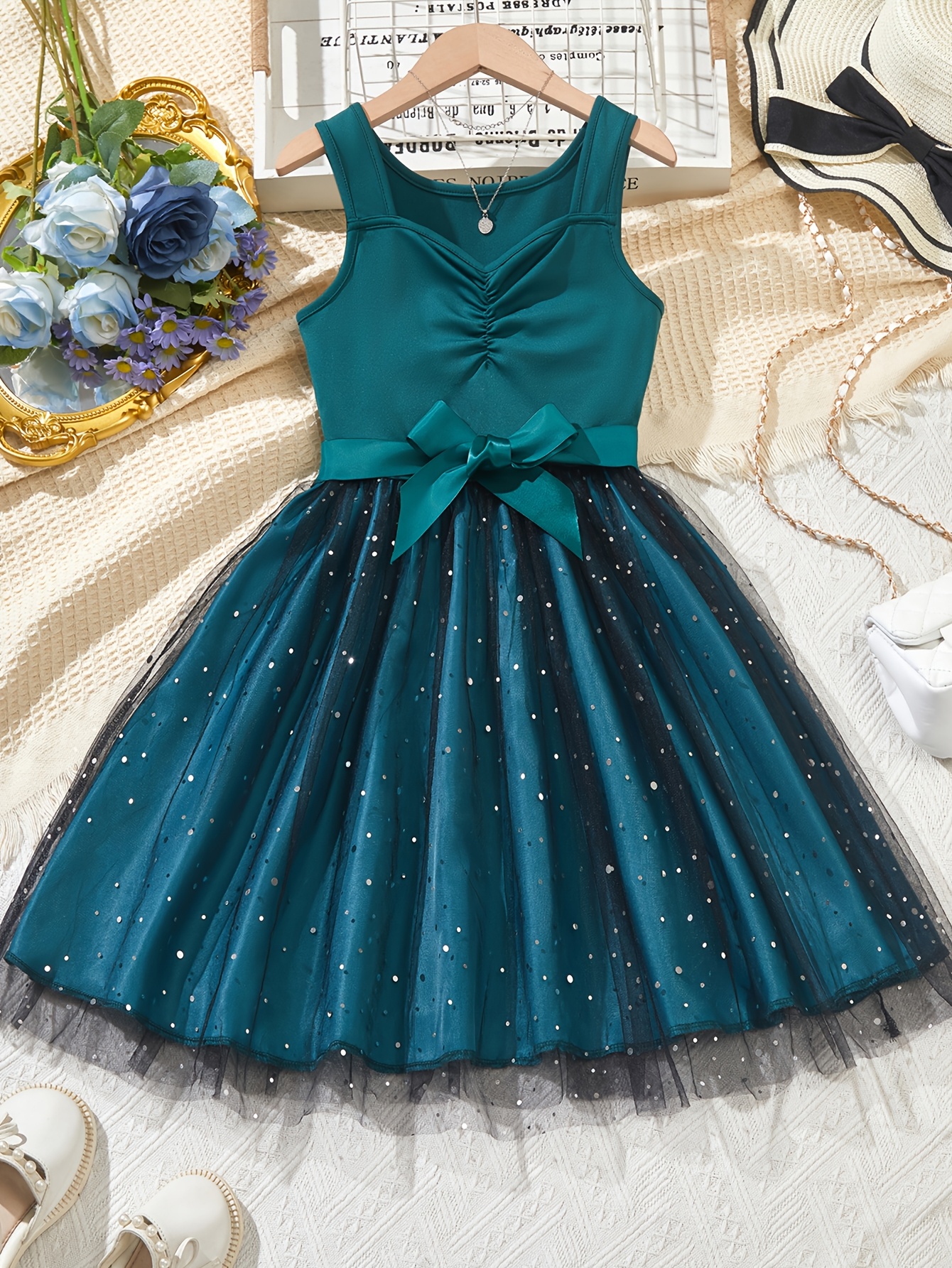 sachin and babi light blue dress * Emerald Green with Bow Tie * with Summer Dress (Eid Al-Fitr)