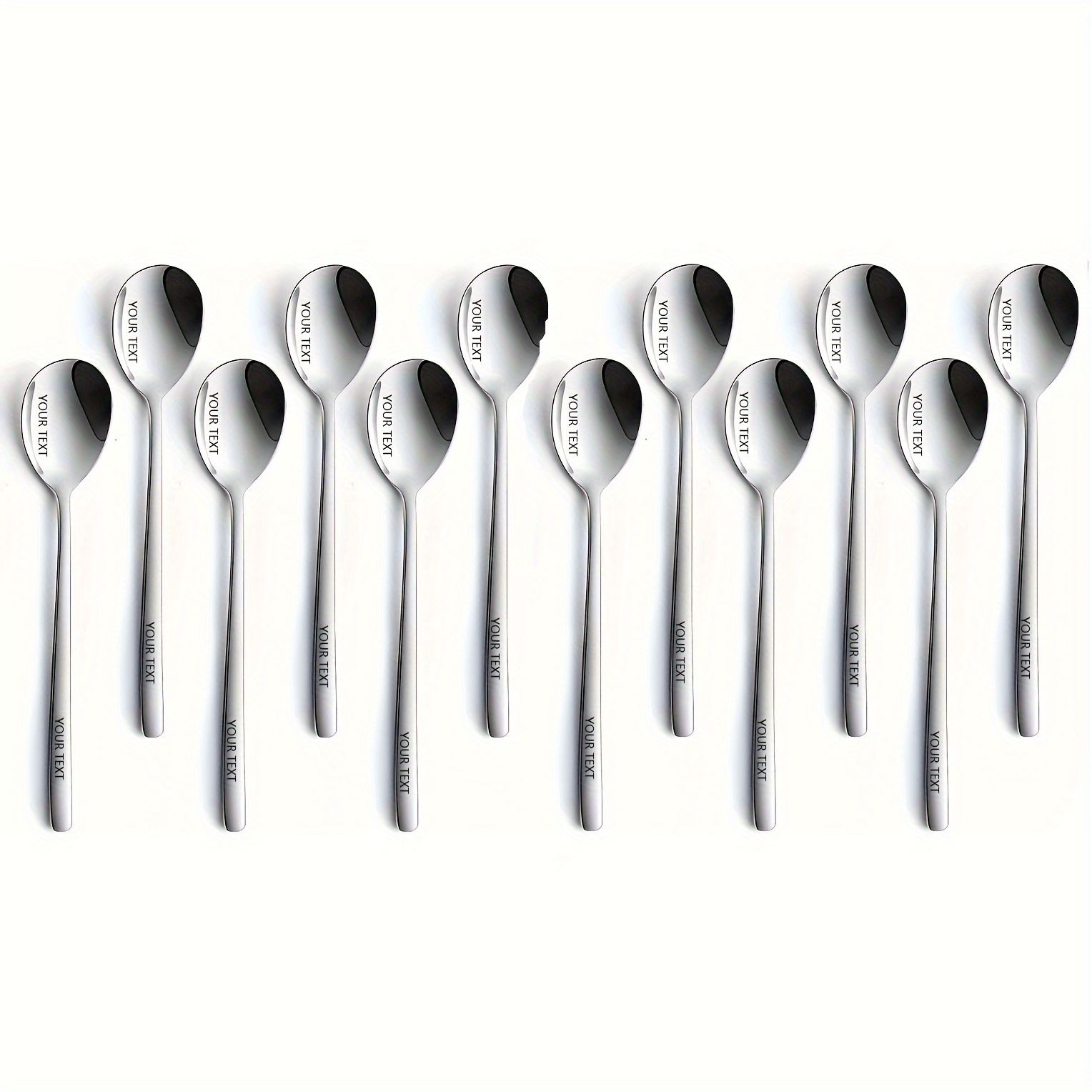 TEMU Customizable Stainless Steel Set, 6/12 , , & Greetings, For , Home & Kitchen Utensils