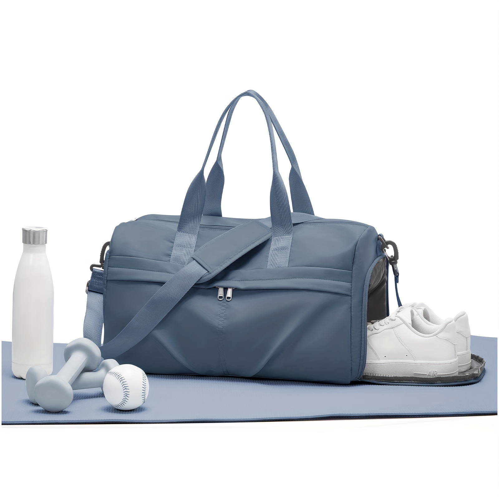 Large Capacity Womens Gym Duffle Bag Shoe Compartment
