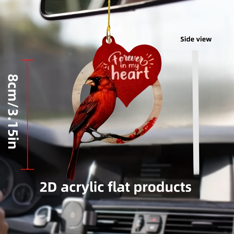

1pc 2d Acrylic Car Pendant Home Key Chain Pendant Holiday Decoration Christmas Gift For Ladies Bag Pendant