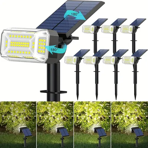 102 led solar spot lights outdoor ip65 adjustable landscape spotlights 8pcs 4 auto on off solar powered flood lights for outside yard garden wall pathway