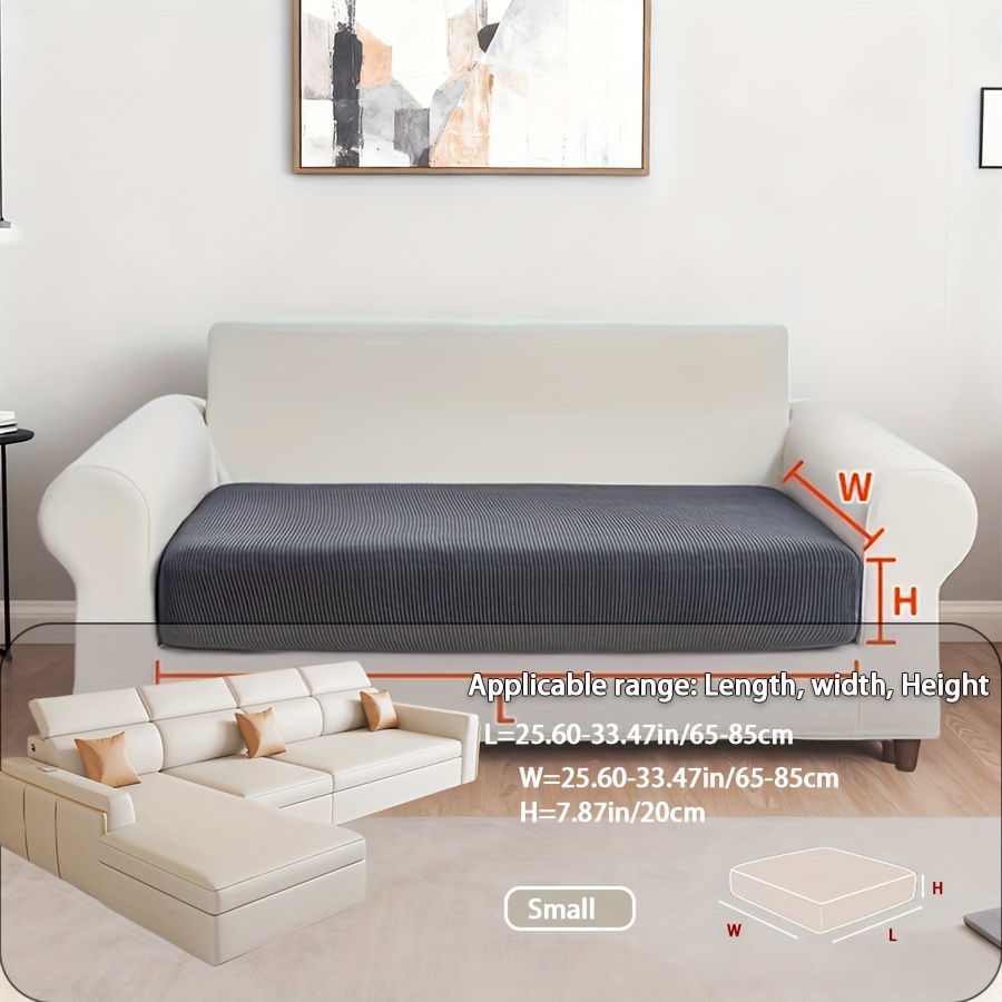 TEMU 1pc Modern Elastic Sofa Cover, Full Coverage, Non-slip, Protects Sofa, Resists Stretching And Deformation, Simple And Elegant, Machine Washable,