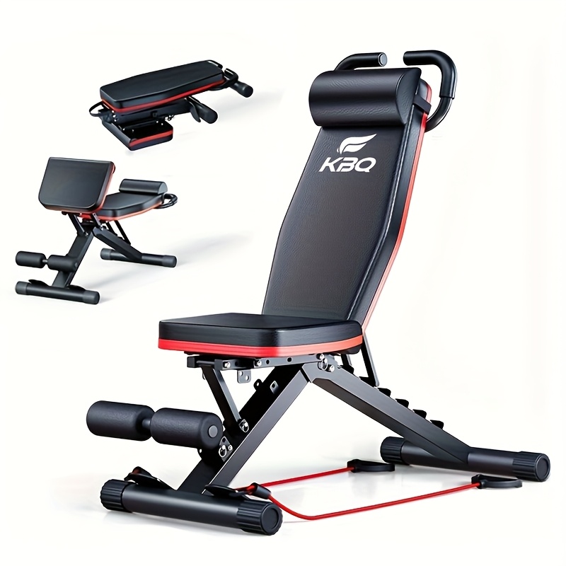600lb Multi-functional Weight Training Bench, Adjustable Foldable Full- Training Fitness Bench, With 2 Of Incline And , And Folded Quickly- New Version