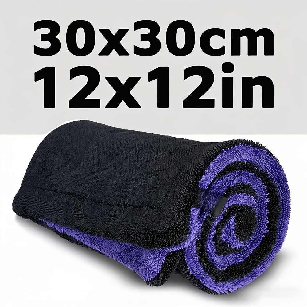 TEMU Car Truck Boat Drying Towel - 1600 Gsm, Ultra-absorbent Twisted Loop Microfiber, For Cars, Trucks Home Kitchen Use