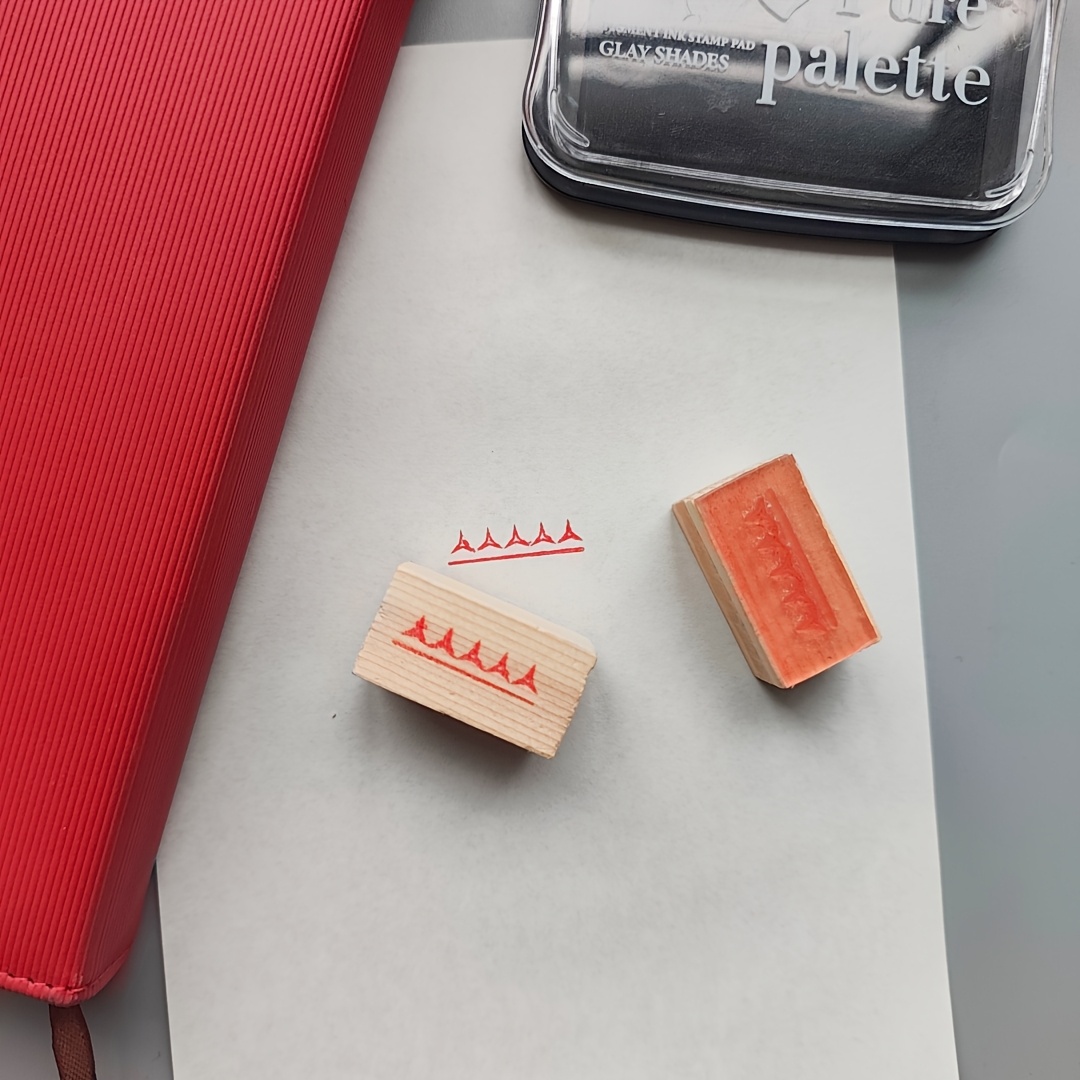 Triangular Star Wooden Stamp for Scrapbooking and Journaling