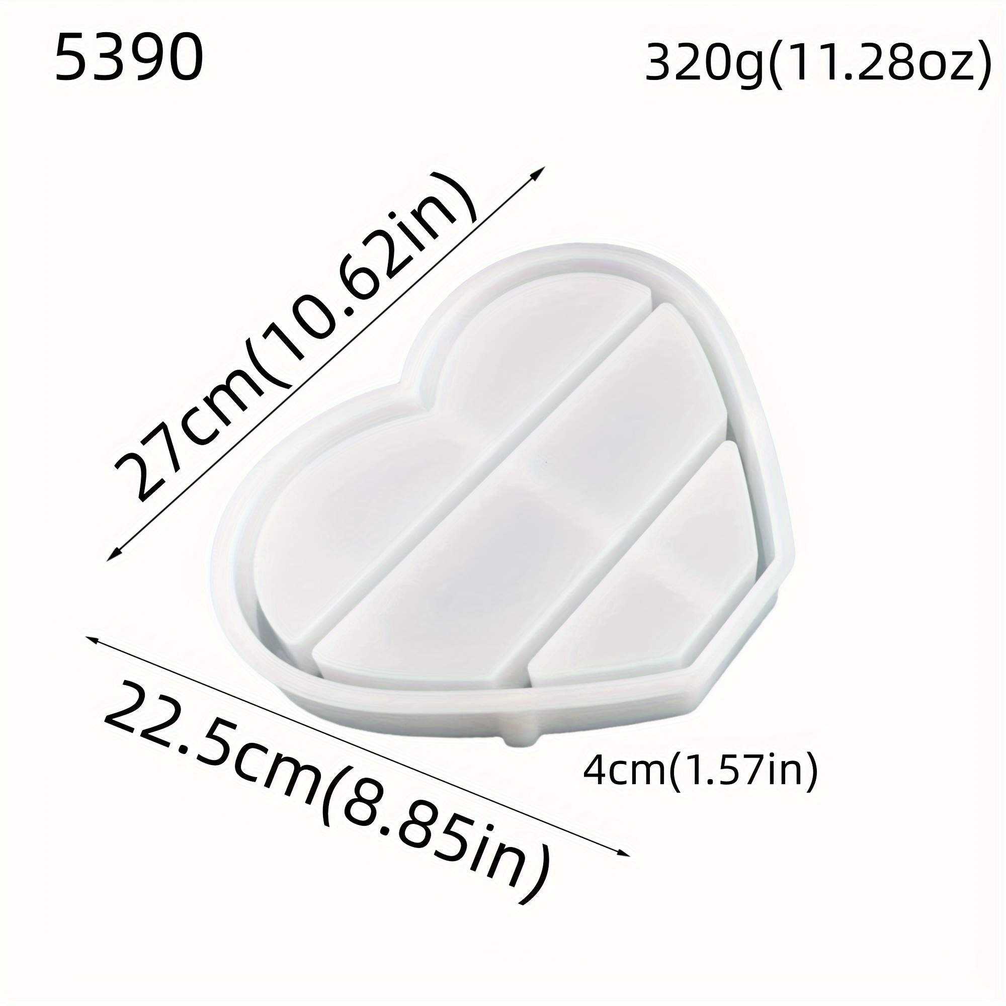 Image of Diy Heart-shaped Storage Box Mold, Heart-shaped Plaster Epoxy Jewelry Storage Decoration, Heart-shaped Layered Storage Silicone Mold