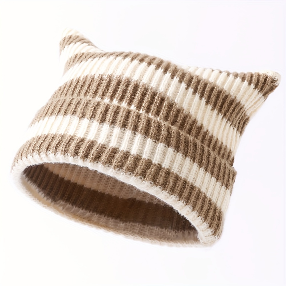 Image of 1 Two-color Ear Casual Minimalist Brimless Hat For Men And Women, Outdoor Warm Ear Protection Headgear, Versatile Warm Hat For Street Travel