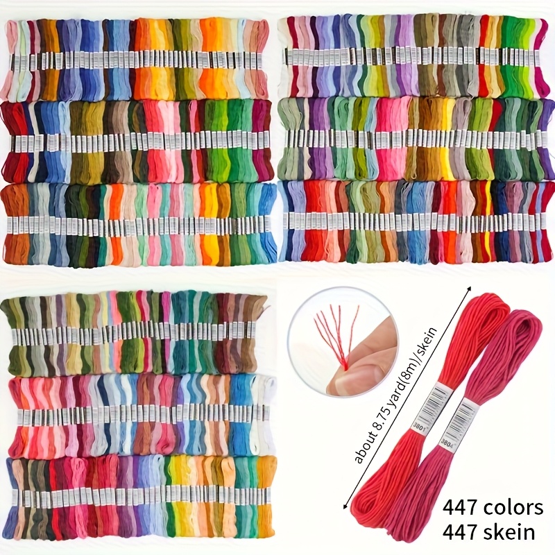 Multicolored Embroidery Thread 447 Shades