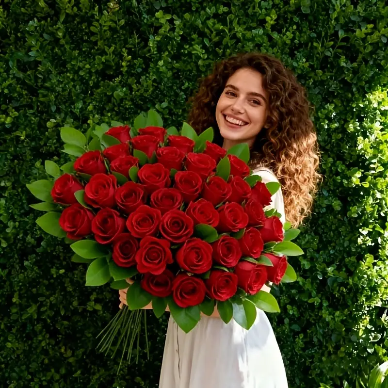 10 stück romantische high end künstliche simulationsrosen