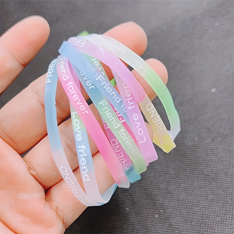 100pcs Glow-In-The-Dark Silicone Bracelets, Party Additions