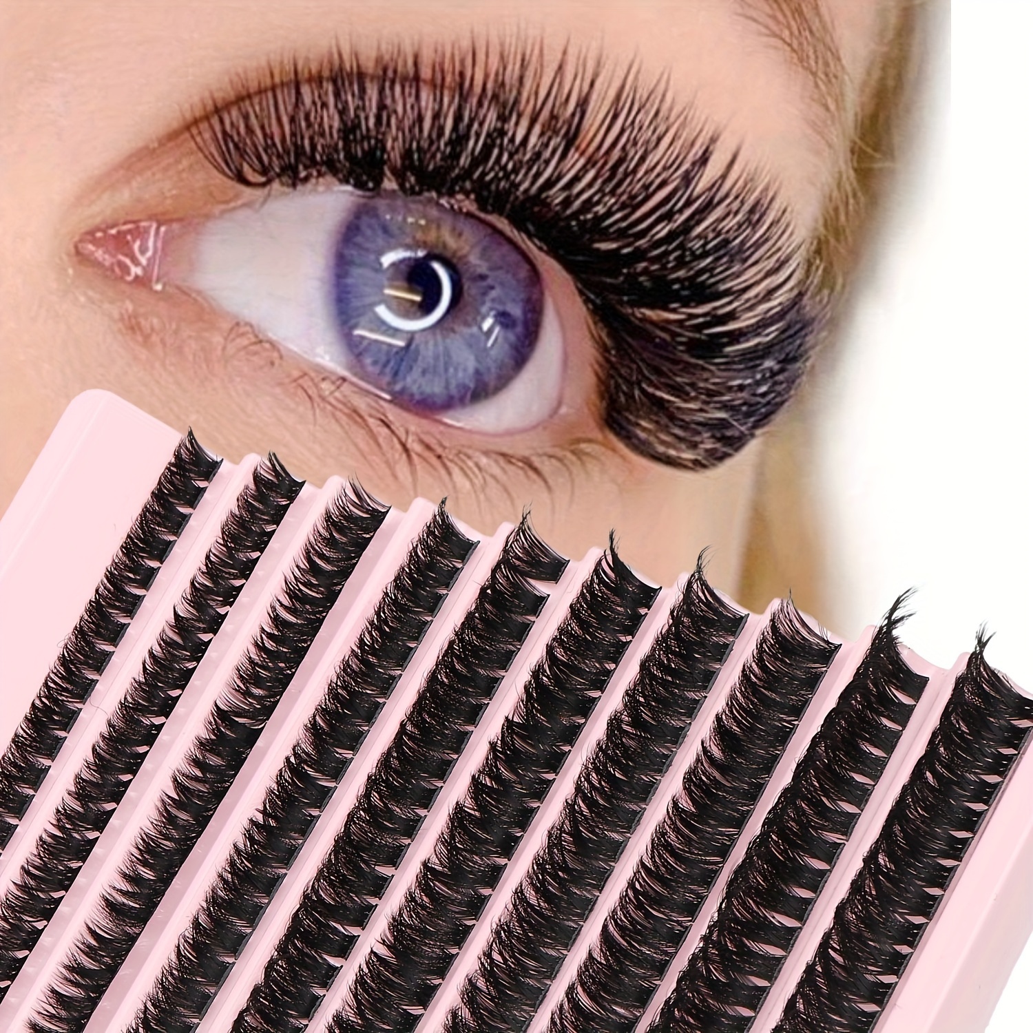 

Fluffy Eyelash Cluster D , 30d 40d 80d Volume Cluster Eyelash Extension, 280pcs Single Lash Slim Fluffy Eyelash Cluster, 0.05 Mixed 10 18mm At Home