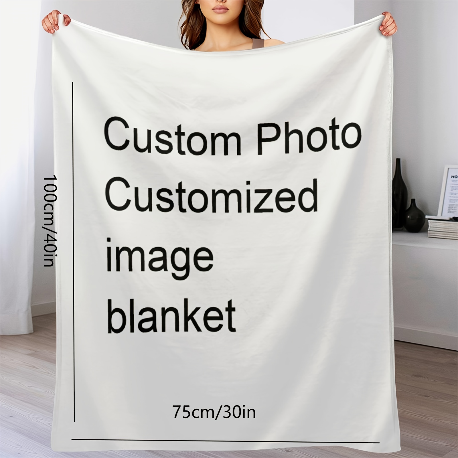 

Custom Photo Throw Blanket Customized Pictures Blanket Personalized Blanket For Family Wedding Birthday Christmas Valentine's Day Gifts For Women Him Her