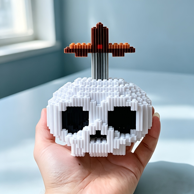 Skull Building Block Set - Educational 3D Puzzle