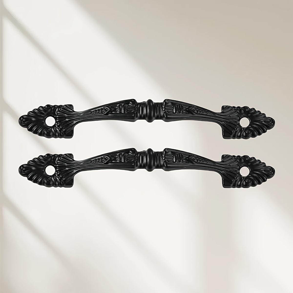 E-shop 2er-Set Hardware Europäischer Stil Holztür Fenstergriff Schrank Schublade Kleiderschrank Tür Schwarz Bronze Zinklegierung Zug