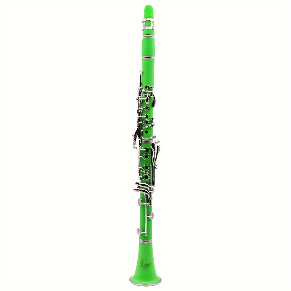   17 key abs clarinet nickel plated keys b flat with exquisite cloth case and 10 reeds