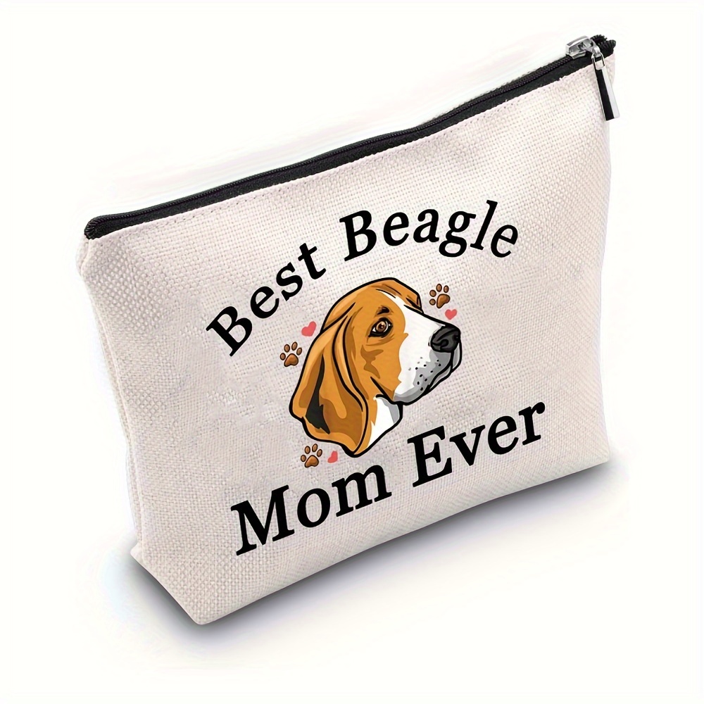 

Beagle Owner Beagle Dog Lover Gift, Best Beagle Mom Ever Makeup Bag Cosmetic Zipper Pouch, Travel Toiletry Bag