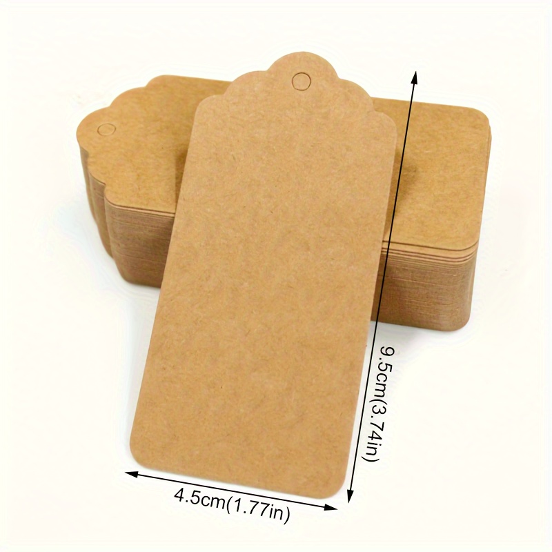 TEMU 100pcs, Blank Paper Tags Diy Craft Hang Tags For Wedding Party Decoration Candy Boxes Wrapping Gift Tag Message Label Card