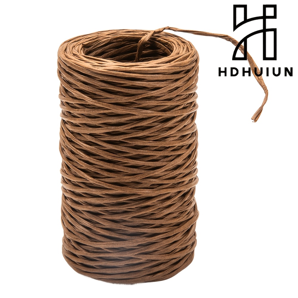 TEMU Brown Floral Wire, 2mm Thick And 164 Feet Long, Wrapped In Paper, Ideal For Bouquets, Crafting Artificial Flowers, And