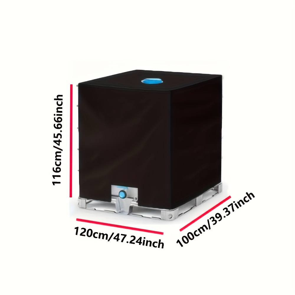 E-shop Passend für 1000L Outdoor-Wassertankabdeckung, Schwarz, Outdoor-Wassertank-Schutzhülle, Oxford-Gewebe Sonnenschutz