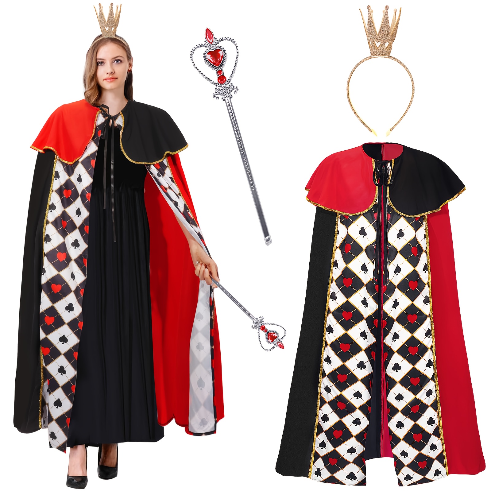 strapless open back dress Adult Red Riding Hood Satin Cape main image 1