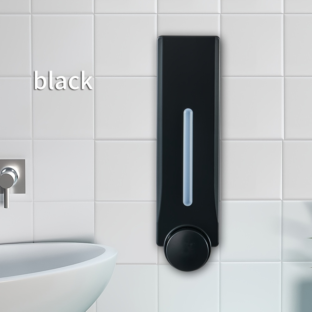 TEMU Dispenseur de Savon Mural de 330ml, Type à Pression Manuelle pour Goutte-à-Goutte, Distributeur de Savon et Shampoing Douche, Récipient à Main