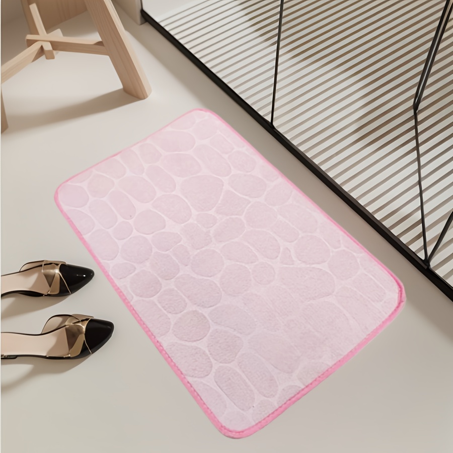 1pc Quick-Drying Memory Foam Bath Mat with Non-Slip Backing - Soft And Comfortable Shower Room Carpet, Machine Washable Bathroom Accessory, Bathroom Accessories